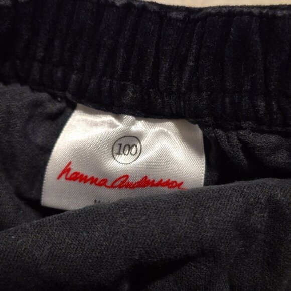 Hanna Andersson girls size 100 or 4 black velour skirt with 2 layer ruffle trim - Picture 3 of 6